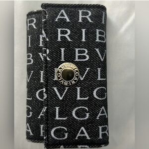Bulgari Black and White Logo Key Holder